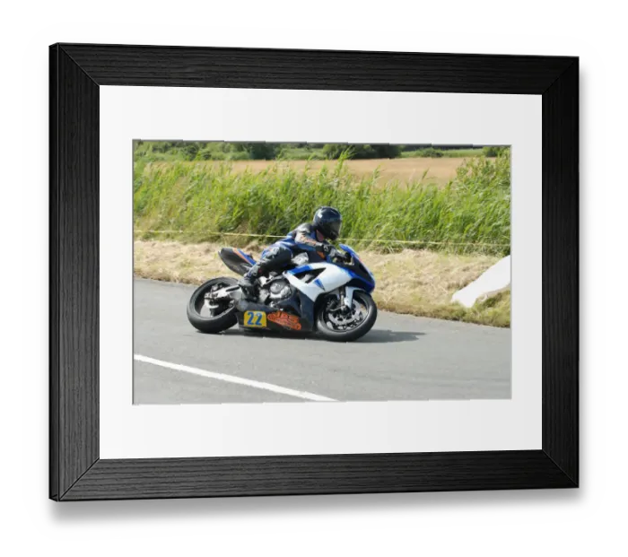 Framed Print : Peter Simpson (Yamaha) 2010 Jurby Road Framed Print : Peter Simpson (Yamaha) 2010 Jurby Road