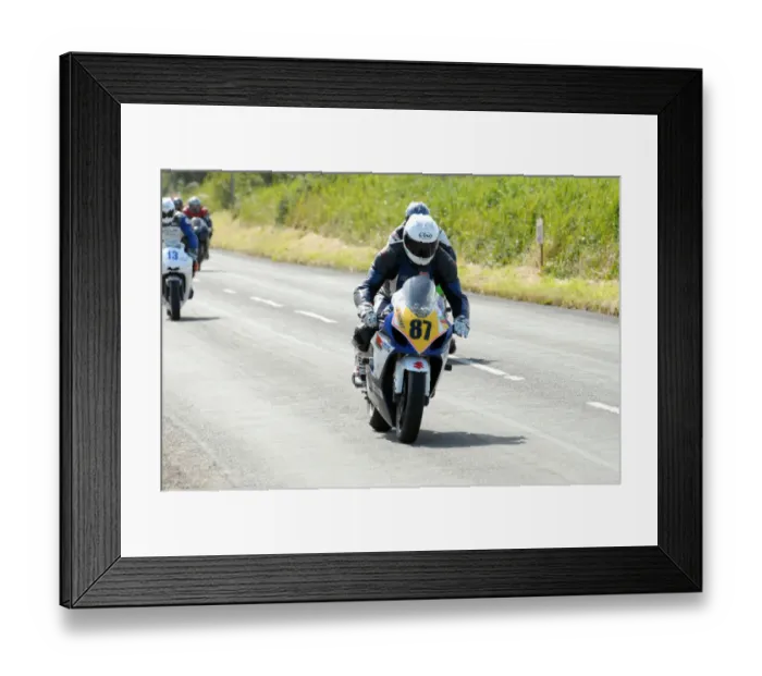 Framed Print : Stephen Wilson (Suzuki) 2010 Jurby Road Framed Print : Stephen Wilson (Suzuki) 2010 Jurby Road