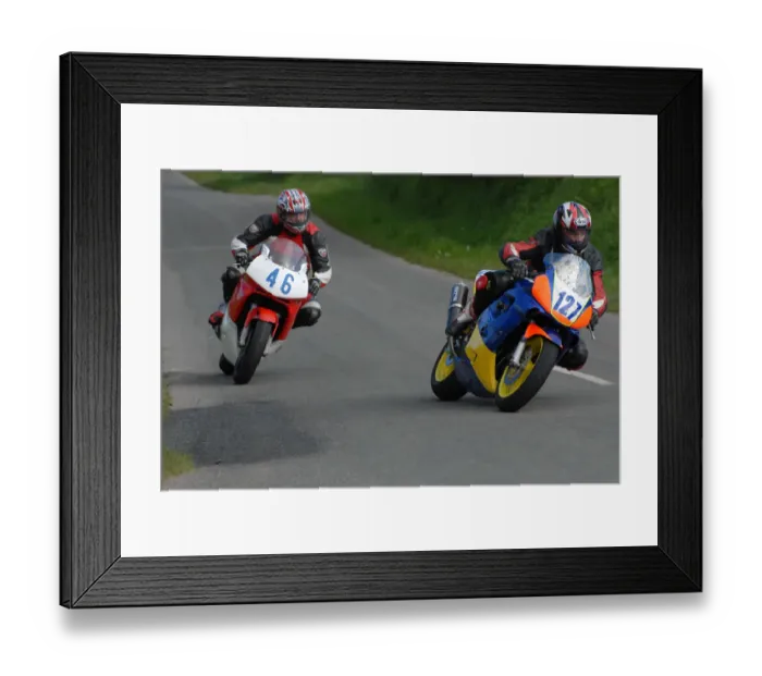 Framed Print : Anthony Redmond (127) (Yamaha) and John Hulley (Honda) 2007 Jurby Road Framed Print : Anthony Redmond (127) (Yamaha) and John Hulley (Honda) 2007 Jurby Road