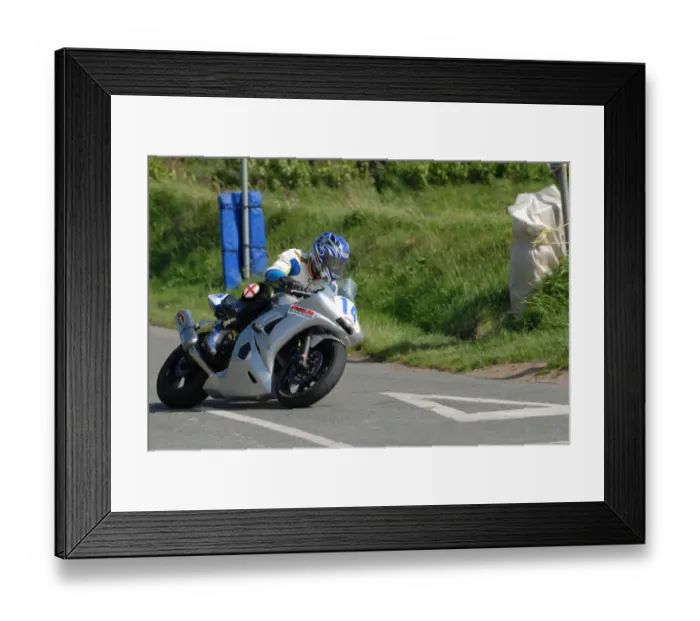Framed Print : Justin Croft (Yamaha) 2007 Jurby Road Framed Print : Justin Croft (Yamaha) 2007 Jurby Road