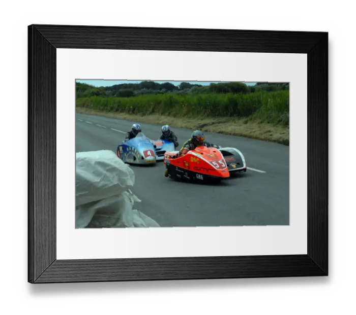 Framed Print : Glyn Jones & ? and Neil Kelly (DMR Honda) & Jason O Connor (Honda) 2009 Jurby Road Framed Print : Glyn Jones & ? and Neil Kelly (DMR Honda) & Jason O Connor (Honda) 2009 Jurby Road