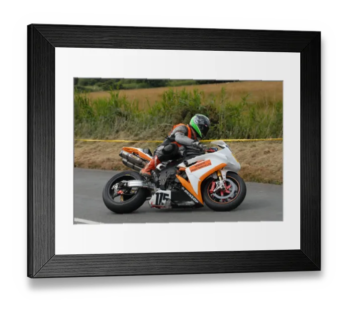 Framed Print : Roger Maher (Yamaha) 2009 Jurby Road Framed Print : Roger Maher (Yamaha) 2009 Jurby Road