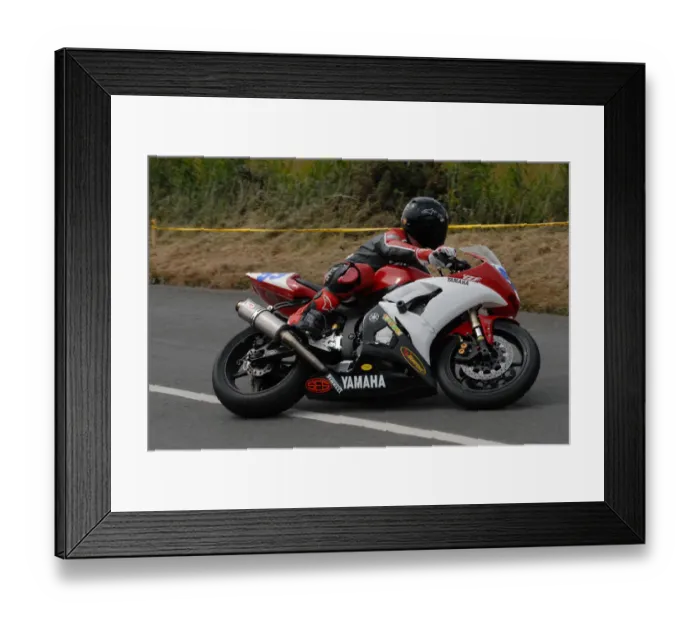 Framed Print : David Jukes (Yamaha) 2009 Jurby Road Framed Print : David Jukes (Yamaha) 2009 Jurby Road