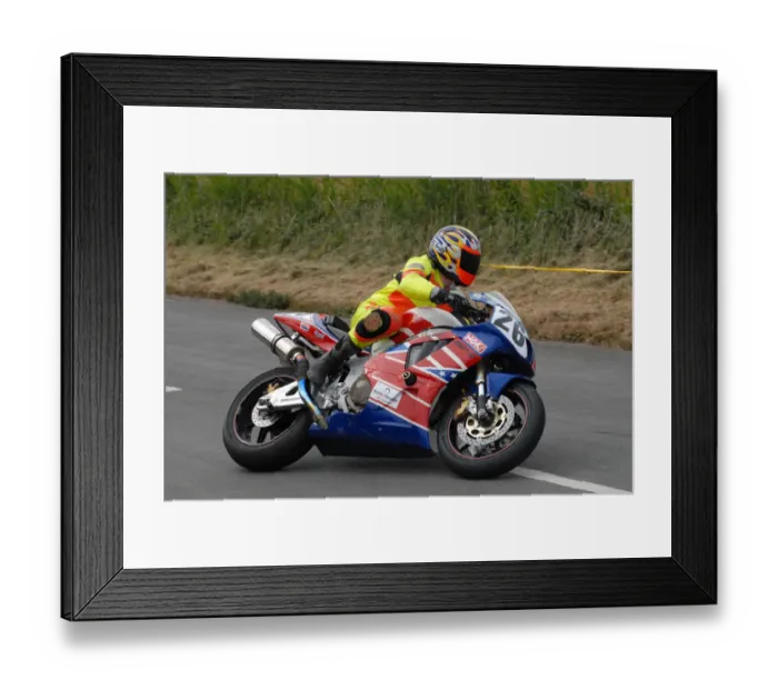 Framed Print : Tim Devlin (Honda) 2009 Jurby Road Framed Print : Tim Devlin (Honda) 2009 Jurby Road