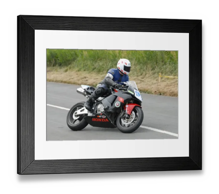 Framed Print : Peter Creer (Honda) 2009 Jurby Road Framed Print : Peter Creer (Honda) 2009 Jurby Road