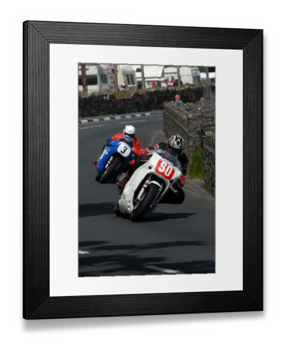 Framed Print : James Coward (Suzuki) and Paul Coward (NRE Weslake) 2010 Pre TT Classic Framed Print : James Coward (Suzuki) and Paul Coward (NRE Weslake) 2010 Pre TT Classic