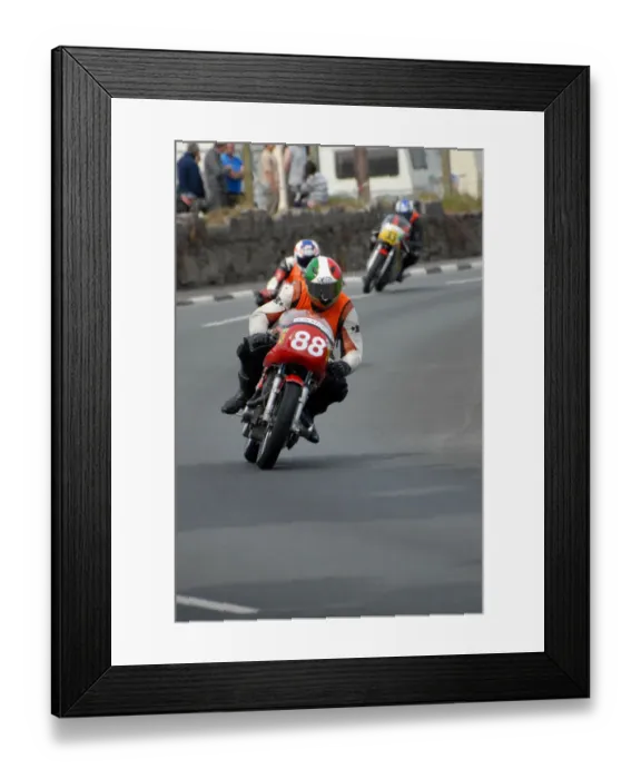 Framed Print : Hakon Thorstensen (Laverda) 2010 Pre TT Classic
