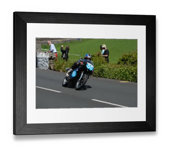 Framed Print : Neil May (Norton) 2010 Pre TT Classic