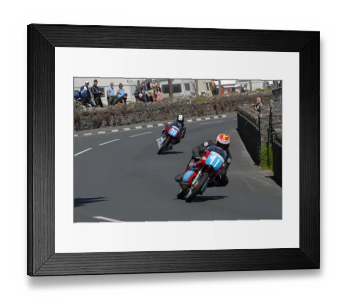 Framed Print : Allan Brew (Drixton Aermacchi) and Mark Herbertson (AJS) 2010 Pre TT Classic Framed Print : Allan Brew (Drixton Aermacchi) and Mark Herbertson (AJS) 2010 Pre TT Classic