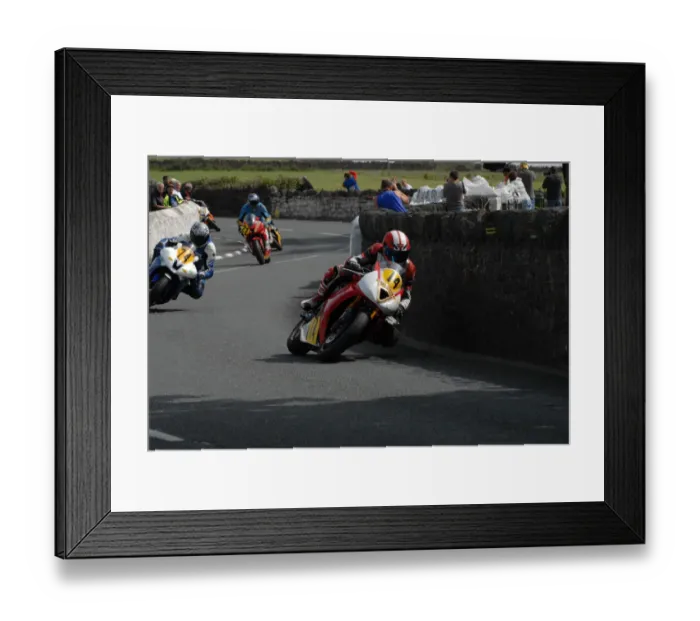 Framed Print : Adrian McFarland (Triumph) 2009 Southern 100