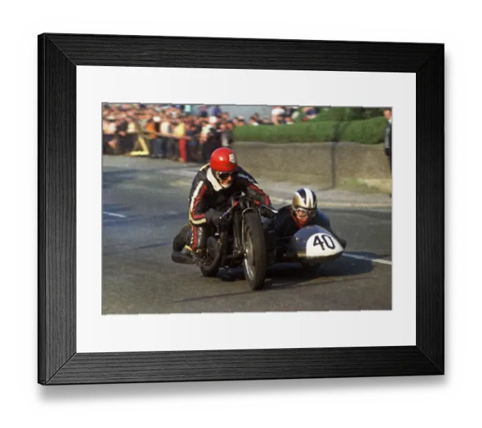 Framed Print : Jack Steer and J A Hickman (BSA) 1969 Sidecar TT Framed Print : Jack Steer and J A Hickman (BSA) 1969 Sidecar TT