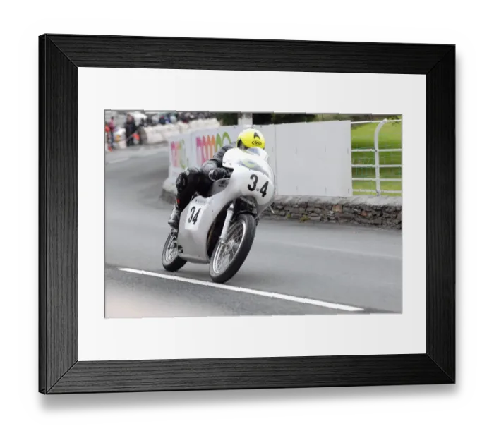 Framed Print : Dave Matravers (Honda) 2011 Junior Classic Manx Grand Prix