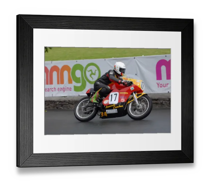 Framed Print : Sean Leonard (Honda) 2011 Junior Classic Manx Grand Prix