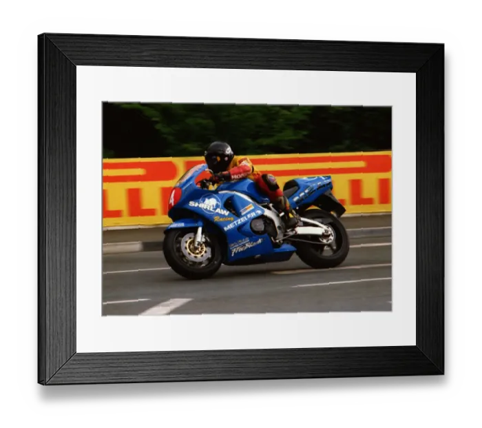 Framed Print : Philip Stewart (Honda) 1999 Production TT