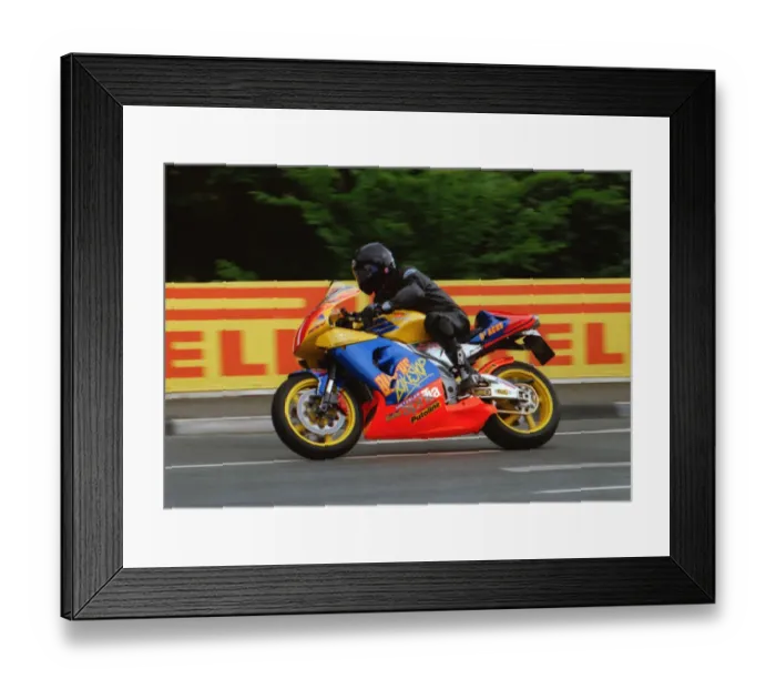 Framed Print : Alistair Howarth (Aprilia) 1999 Production TT Framed Print : Alistair Howarth (Aprilia) 1999 Production TT