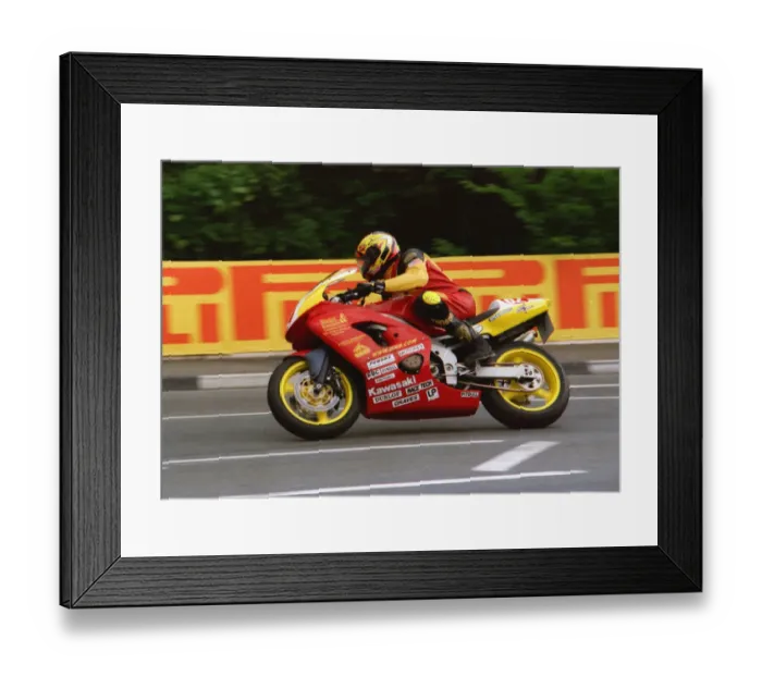 Framed Print : Dwight Mitchell (Kawasaki) 1999 Production TT Framed Print : Dwight Mitchell (Kawasaki) 1999 Production TT