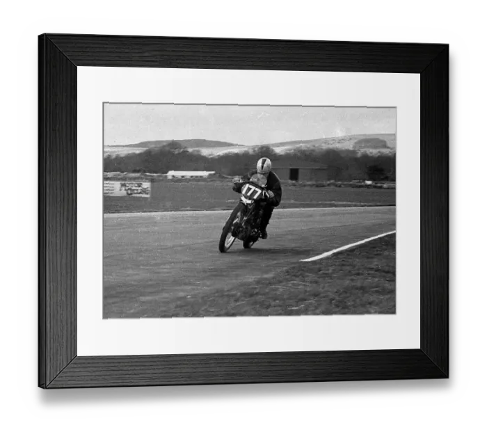 Framed Print : George Brown (Vincent) 1951 Goodwood Framed Print : George Brown (Vincent) 1951 Goodwood