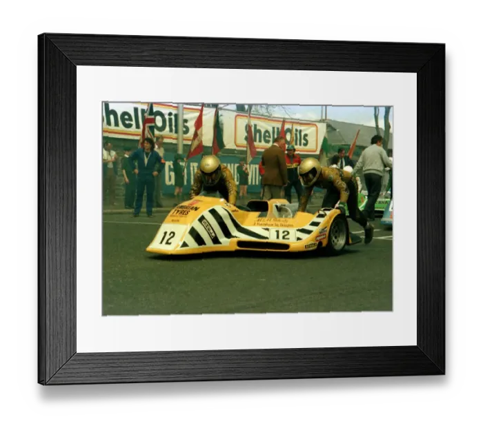 Framed Print : Dick Greasley & Stewart Atkinson (Ireson) 1986 Sidecar TT Framed Print : Dick Greasley & Stewart Atkinson (Ireson) 1986 Sidecar TT