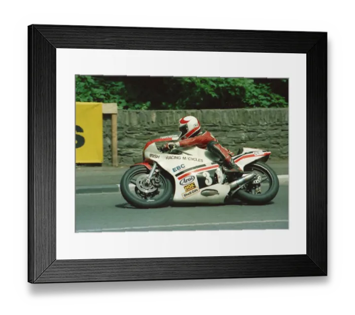 Framed Print : Brian Reid (Yamaha) 1986 Formula 2 TT Framed Print : Brian Reid (Yamaha) 1986 Formula 2 TT