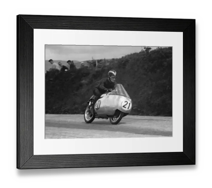 Framed Print : Arthur Wheeler (Guzzi) 1957 Senior TT Framed Print : Arthur Wheeler (Guzzi) 1957 Senior TT