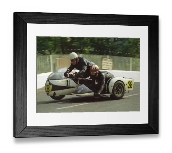 Framed Print : Roger Dutton & A Wright (Triumph) 1971 750 Sidecar TT Framed Print : Roger Dutton & A Wright (Triumph) 1971 750 Sidecar TT