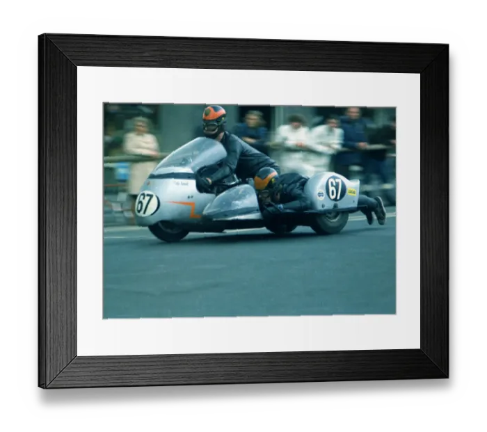 Framed Print : Brian Mee & Colin Newbold (BSA) 1971 500 Sidecar TT Framed Print : Brian Mee & Colin Newbold (BSA) 1971 500 Sidecar TT