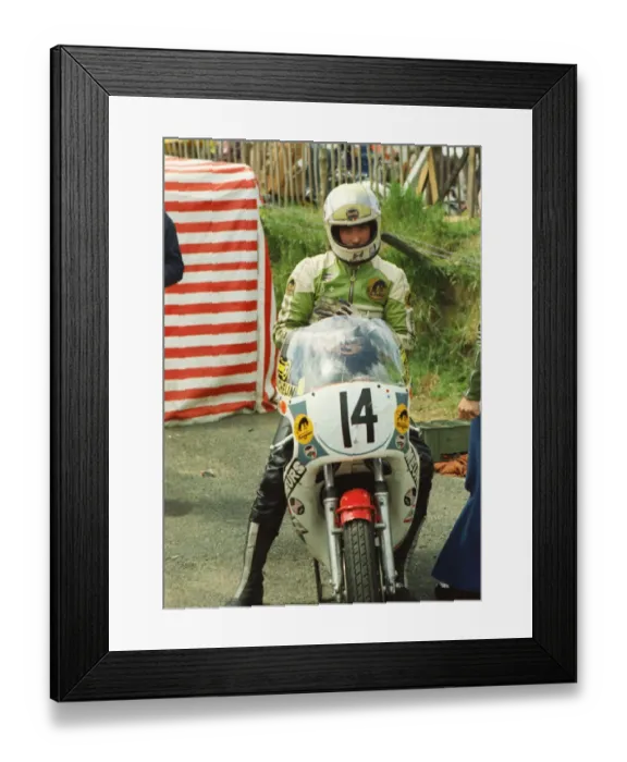 Framed Print : Alex George (Vesco Yamaha) 1974 Formula 750 TT