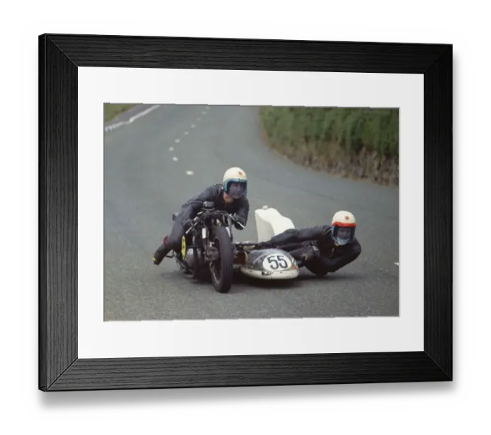 Framed Print : Eric Bregazzi & Jimmy Creer (BSA) 1974 750 Sidecar TT Framed Print : Eric Bregazzi & Jimmy Creer (BSA) 1974 750 Sidecar TT