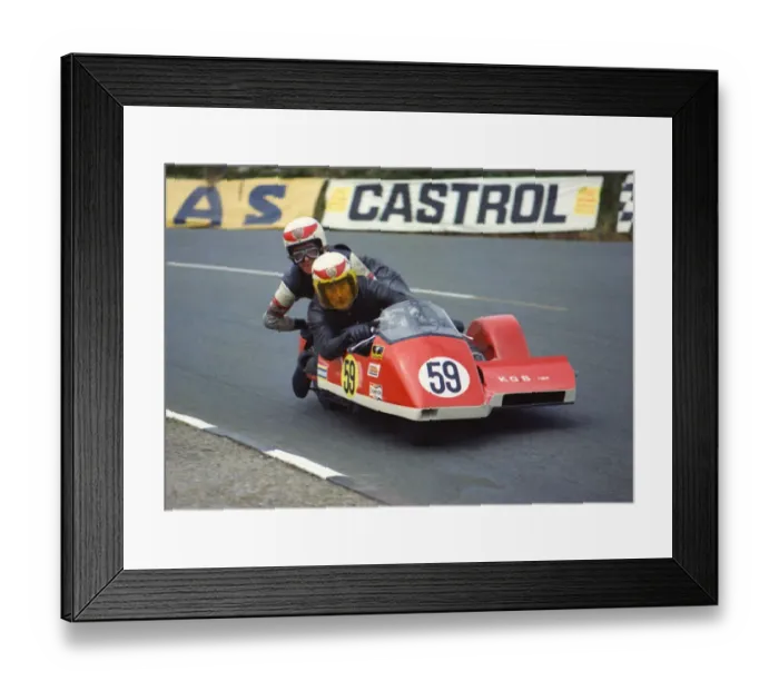 Framed Print : Brian Rust & Alan Bedford (KGB Imp) 1974 750 Sidecar TT Framed Print : Brian Rust & Alan Bedford (KGB Imp) 1974 750 Sidecar TT