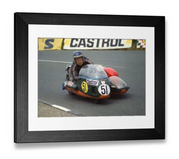 Framed Print : Jack Trustham & A Notman (BMW) 1974 750 Sidecar TT Framed Print : Jack Trustham & A Notman (BMW) 1974 750 Sidecar TT