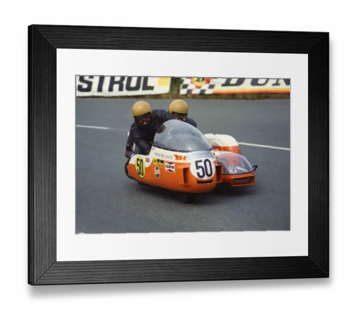 Framed Print : Mick Whitton & Peter Mooney (BSA) 1974 750 Sidecar TT Framed Print : Mick Whitton & Peter Mooney (BSA) 1974 750 Sidecar TT