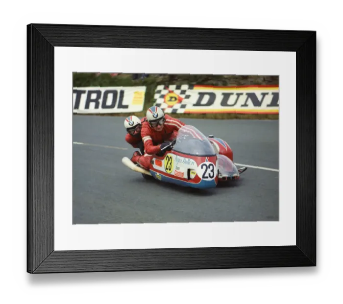 Framed Print : Roger Dutton & Tony Wright (Suzuki) 1974 750 Sidecar TT Framed Print : Roger Dutton & Tony Wright (Suzuki) 1974 750 Sidecar TT