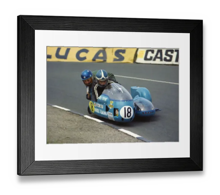Framed Print : Bill Crook & Stuart Collins (Windle BSA) 1974 750 Sidecar TT Framed Print : Bill Crook & Stuart Collins (Windle BSA) 1974 750 Sidecar TT