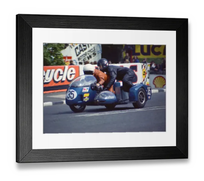 Framed Print : Mick Potter & Eddie Hammond (BSA) 1974 500 Sidecar TT Framed Print : Mick Potter & Eddie Hammond (BSA) 1974 500 Sidecar TT