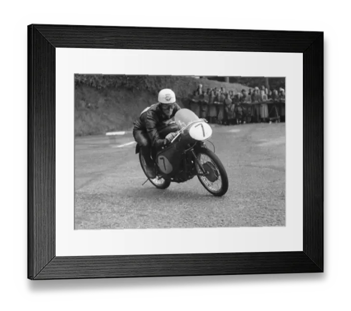 Framed Print : Bill Webster (MV) 1955 Ultra Lightweight TT Framed Print : Bill Webster (MV) 1955 Ultra Lightweight TT