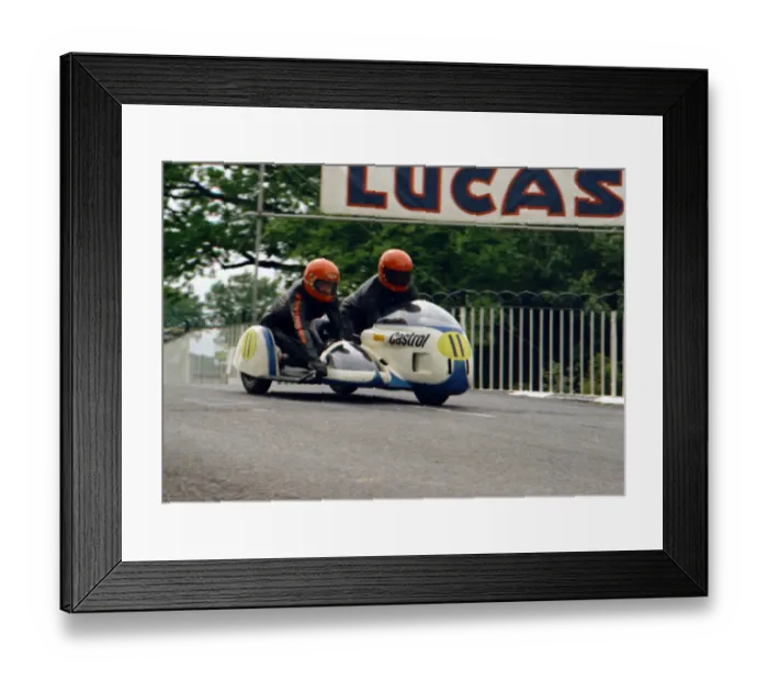 Framed Print : Helmut Schilling & Harold Mathews (BMW) 1974 750 Sidecar TT Framed Print : Helmut Schilling & Harold Mathews (BMW) 1974 750 Sidecar TT