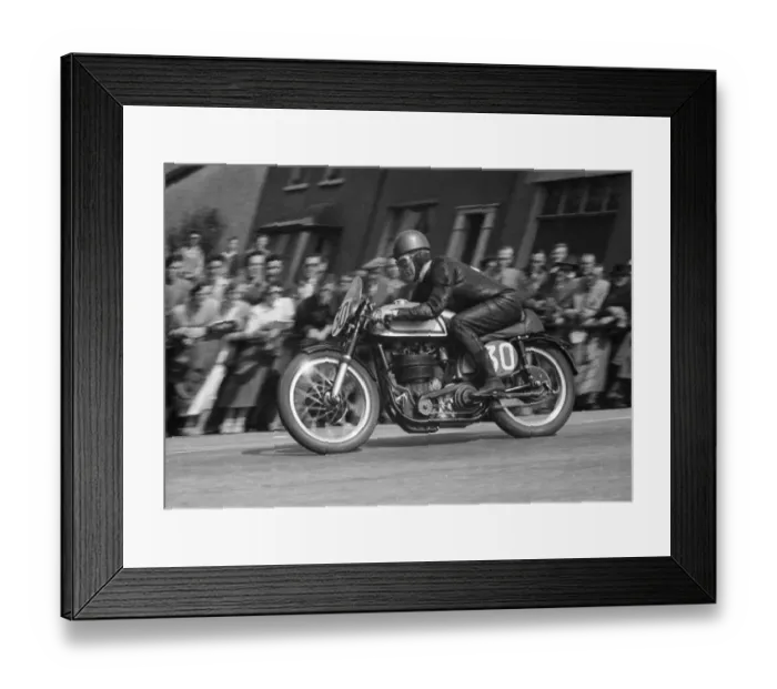 Framed Print : George Leigh (Norton) 1955 Senior TT Framed Print : George Leigh (Norton) 1955 Senior TT