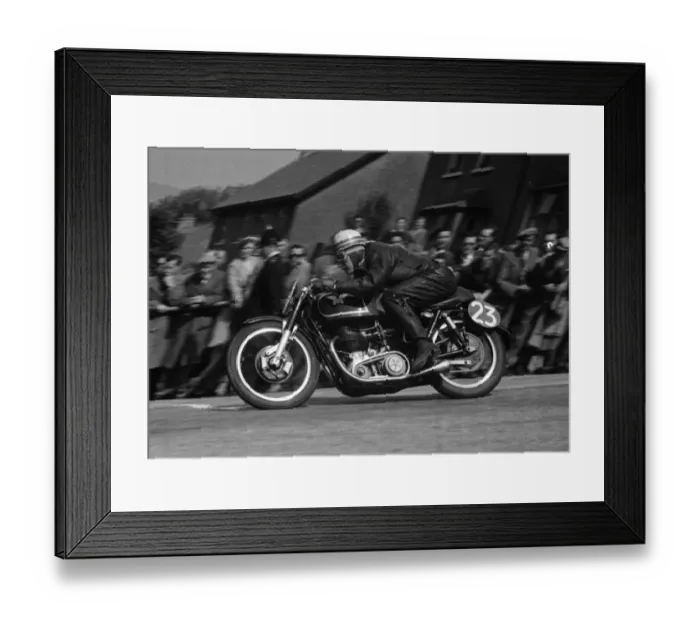 Framed Print : Arnold Jones (Matchless) 1955 Senior TT