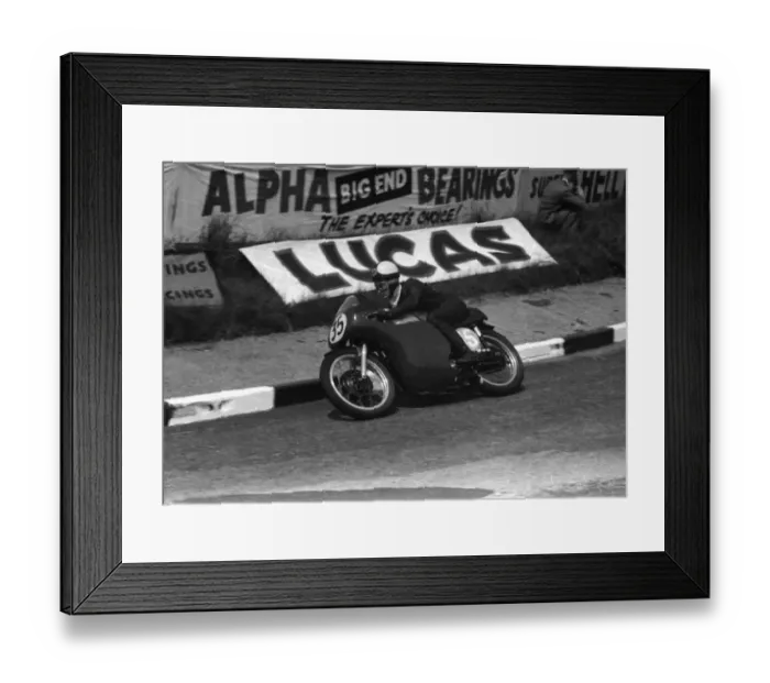 Framed Print : Geoff Tanner (Norton) 1958 Junior TT Framed Print : Geoff Tanner (Norton) 1958 Junior TT
