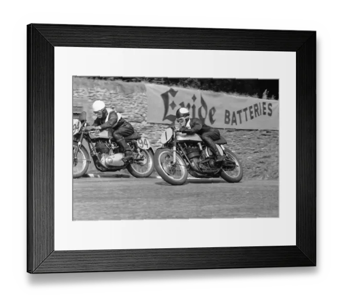 Framed Print : Geoff Tanner (Norton) 1955 Senior Manx Grand Prix Framed Print : Geoff Tanner (Norton) 1955 Senior Manx Grand Prix