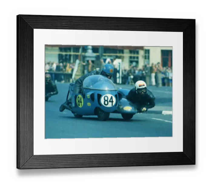 Framed Print : Stephen Downes & J Harris (Triumph) 1970 Sidecar 750 TT Framed Print : Stephen Downes & J Harris (Triumph) 1970 Sidecar 750 TT