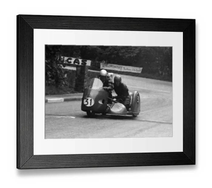 Framed Print : Fred Pusey & E J Evans (Norton) 1960 Sidecar TT Framed Print : Fred Pusey & E J Evans (Norton) 1960 Sidecar TT