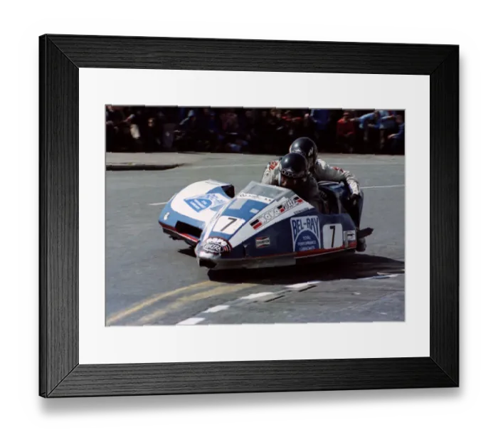 Framed Print : Rolf Steinhausen & George Willmann (FKN) 1981 Sidecar TT Framed Print : Rolf Steinhausen & George Willmann (FKN) 1981 Sidecar TT