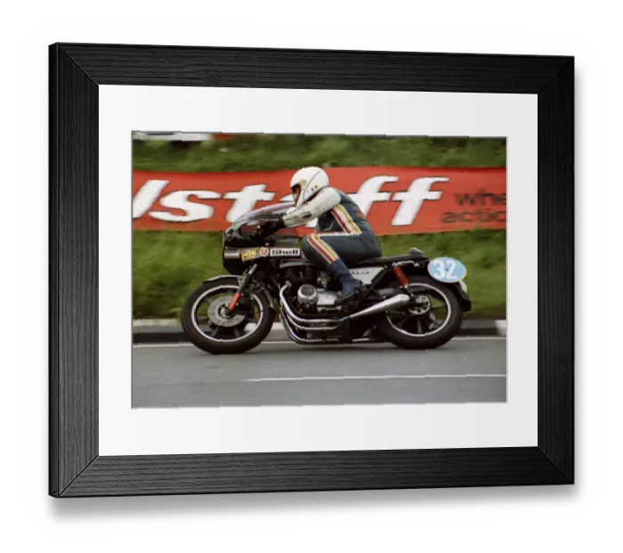 Framed Print : Dennis McMillan (Kawasaki) 1981 Formula 2 TT Framed Print : Dennis McMillan (Kawasaki) 1981 Formula 2 TT