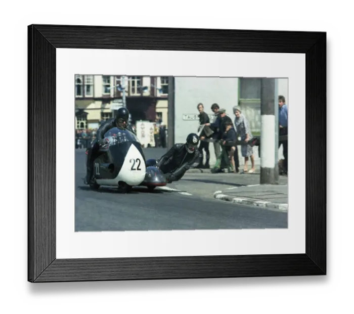 Framed Print : Derek Yorke & A D Lodge (Triton) 1967 Sidecar TT Framed Print : Derek Yorke & A D Lodge (Triton) 1967 Sidecar TT