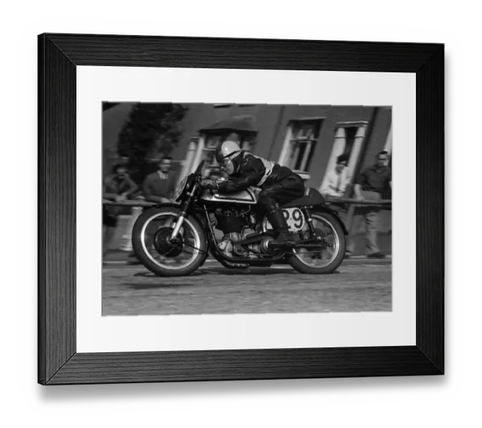 Framed Print : Jack Wood (Norton) 1953 Junior Manx Grand Prix Framed Print : Jack Wood (Norton) 1953 Junior Manx Grand Prix