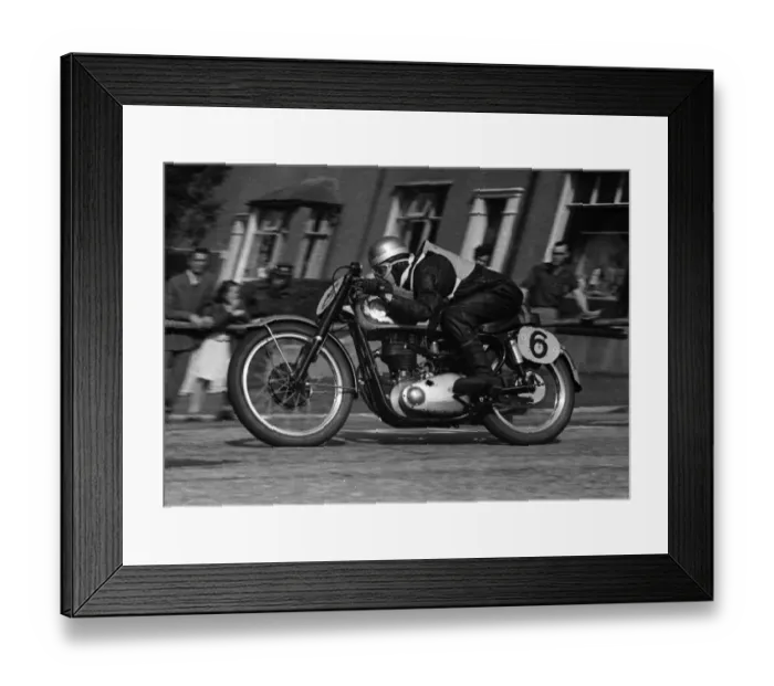 Framed Print : Jack Thurston (AJS) 1953 Junior Manx Grand Prix Framed Print : Jack Thurston (AJS) 1953 Junior Manx Grand Prix