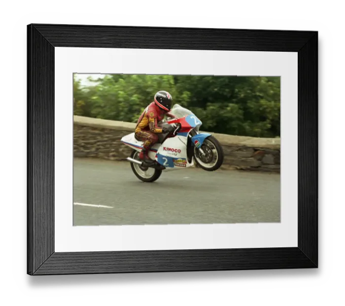 Framed Print : Craig Ryding (Kimoco) 1987 Junior Manx Grand Prix Framed Print : Craig Ryding (Kimoco) 1987 Junior Manx Grand Prix