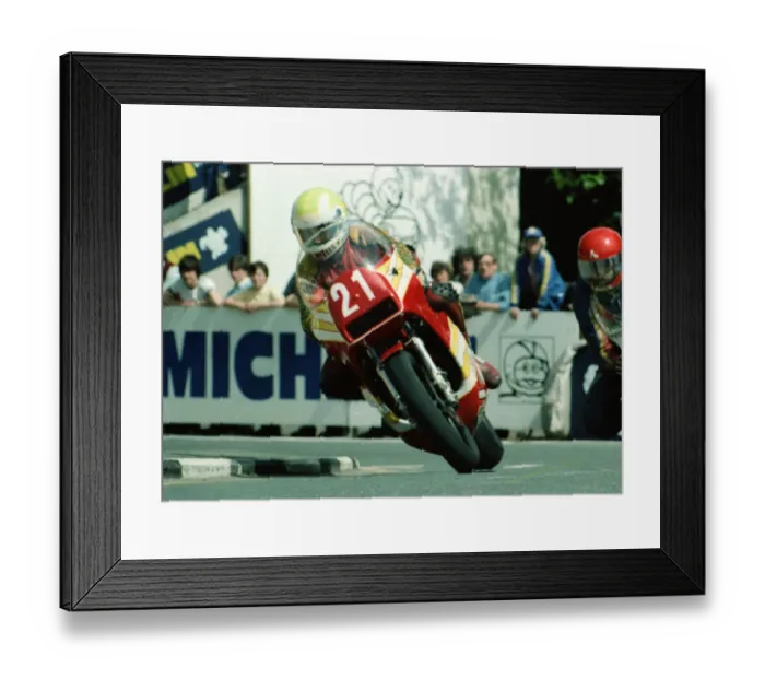 Framed Print : Jim Wells (Kawasaki) 1983 Formula One TT Framed Print : Jim Wells (Kawasaki) 1983 Formula One TT