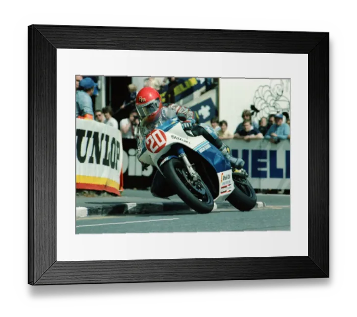 Framed Print : Rob McElnea (Suzuki) 1983 Formula One TT Framed Print : Rob McElnea (Suzuki) 1983 Formula One TT